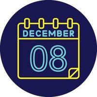 8 diciembre vector icono