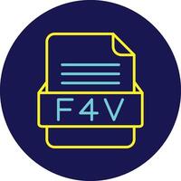 F4V File Format Vector Icon