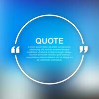 Quote frames. Blank template with print information design quotes. Vector stock illustration
