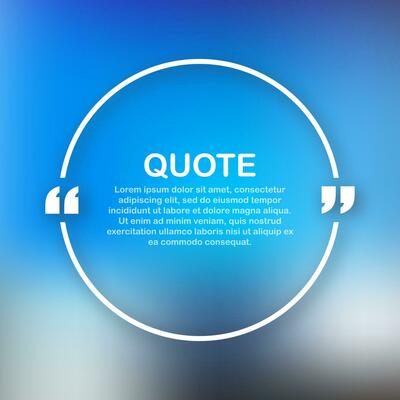 Quote frames. Blank template with print information design quotes. Vector stock illustration