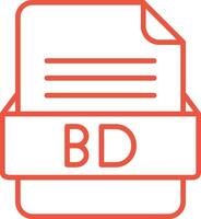 BD File Format Vector Icon