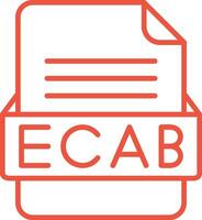 ecab archivo formato vector icono
