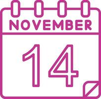 14 November Vector Icon