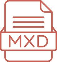 mxd archivo formato vector icono