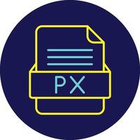 PX File Format Vector Icon