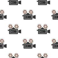 Retro video camera pattern for wallpaper design. Modern vector illustration. Flat design.