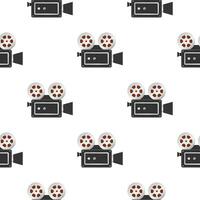 Retro video camera pattern for wallpaper design. Modern vector illustration. Flat design.