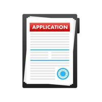 Application form. Claim form. Vector stock illustration