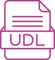 udl archivo formato vector icono