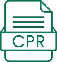 cpr archivo formato vector icono