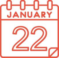 22 January Vector Icon