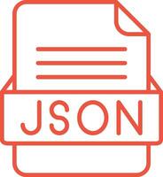 JSON File Format Vector Icon