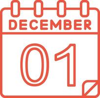 1 December Vector Icon