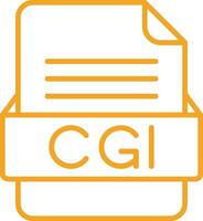 CGI File Format Vector Icon
