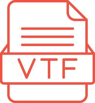 VTF File Format Vector Icon