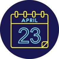 23 April Vector Icon