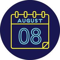 8 August Vector Icon