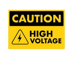 Danger high voltage sign. Danger sign board. Vector stock illustration