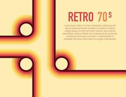 70s, 1970 abstract vector stock retro lines background. Vector illustration.