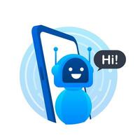 Robot icon. Bot sign design. Chatbot symbol concept. Voice support service bot. Online support bot. Vector illustration