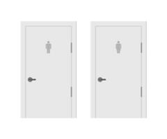 Toilet icon sign vector illustration. Outline vector illustration. Restroom sign. Door toilets, great design for any purposes