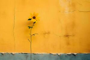 flat wall background and flower photo