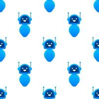 Robot pattern. Bot sign design. Chatbot symbol concept. Voice support service bot. Online support bot. Vector illustration