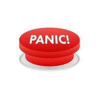 Panic push button, great design for any purposes. Flat design. Vector illustration