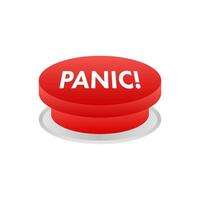 Panic push button, great design for any purposes. Flat design. Vector illustration