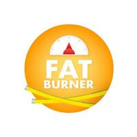 Fat burner isolated on white background. Flat vector icon.