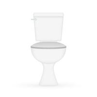 White ceramics clean toilet bowl icon. Vector stock illustration