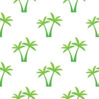 Palm trees pattern style on white background. Vector stock illustration