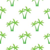 Palm trees pattern style on white background. Vector stock illustration