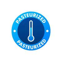 Pasteurized vector icon set isolated on white background. Pasteurized for packaging design.