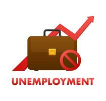 Unemployment icon. Unemployed protection. Vector stock illustration