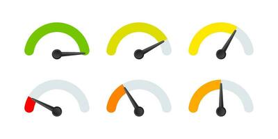 Risk icon on speedometer. High risk meter. Vector stock illustration.