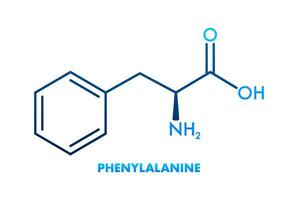 PHENYLALANINE formula. PHENYLALANINE molecular structure. Vector illustration.