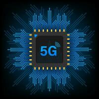 5g é SIM incrustado sim tarjeta icono símbolo concepto. nuevo chip móvil celular comunicación tecnología. vector valores ilustración