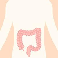 Colitis for medical design. Gastroenterology. Gut constipation icon design. Health care. Vector stock illustration