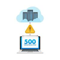 Internal Server Error. Website Error 500. Vector stock illustration