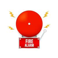 Fire alarm system. Fire equipment. Vector stock illustration