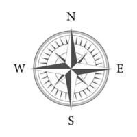 Compass on white background. Flat vector navigation symbol. Vector stock illustration