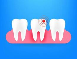 Toothache icon, bad tooth. Vector stock illustration