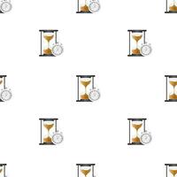 Hourglass pattern. Highly detailed. Antique clock with sand inside. Vector illustration
