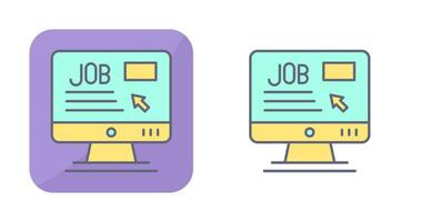 Online Job Vector Icon