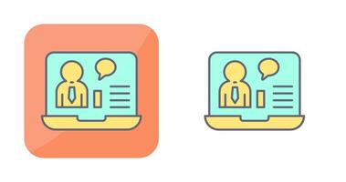 Online Job Interview Vector Icon