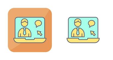 Online Interview Vector Icon