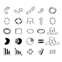 Set of minimal simple thin line icons, outline stroke icons, vector illustration.