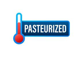 Pasteurized vector icon set isolated on white background. Pasteurized for packaging design.