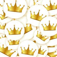 Golden Crown With Gradient Mesh. Vector stock illustration